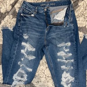 American Eagle Ripped Mom Jeans